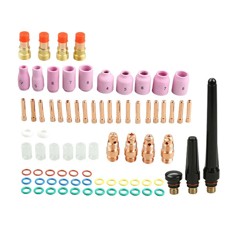 

CQMF-79PCS TIG Welding Torch Stubby Gas Lens 10 12 Lass Cup Kit For WP-17/18/26