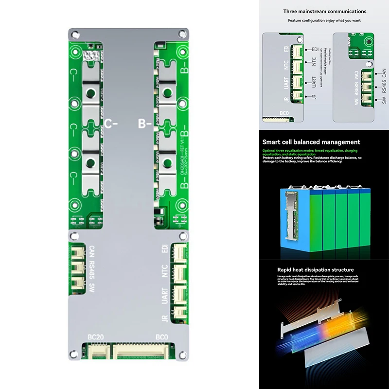 Smart Lithium Battery Protection Board 80A 20S Battery Protection With BT Module For Ternary Lithium Battery