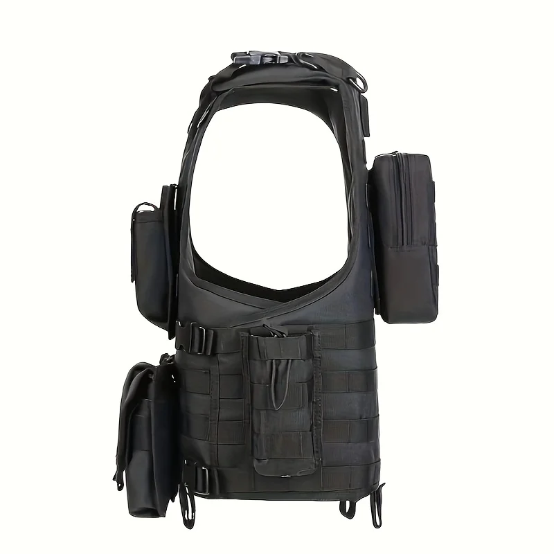 Multifunctional Tactical Training Vest, Chest hanging MAG bag, Multiple pockets, Outdoor Plug-in Board Vest for Hunting Wargame