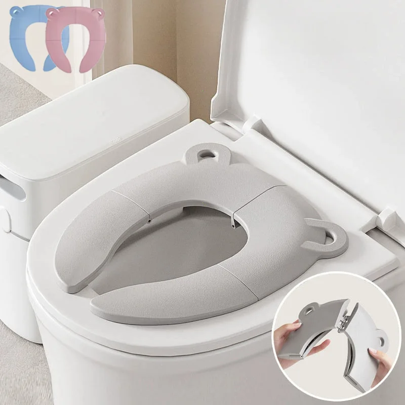 Baby Cartoon Travel Folding Potty Seat Toddler Portable Toilet Training Seat Children Urinal Cushion Children Pot Chair Pad /mat view 2