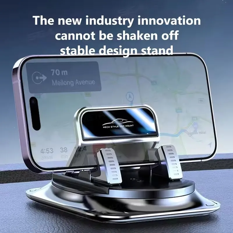 2026 new Car Phone Mount Anti Slip Silicone Dashboard Phone Holder 360-Degree Free Rotation Universal Head-Up Navigation Holder view 3