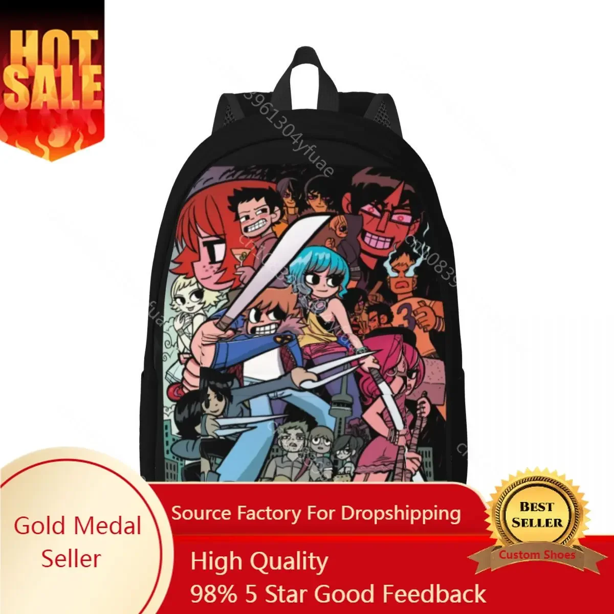 

Scotts Pilgrims Backpack Universe Anime Novelty Backpacks Teen Sport Durable High School Bags High Quality Rucksack