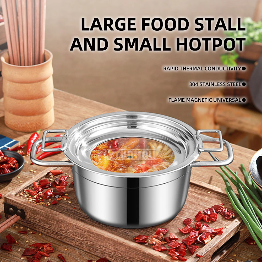 304 Stainless Steel Single Person Hotpot Two Flavors YT-DPD Compact Portable Fo…