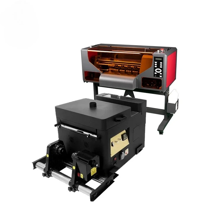 A3 DTF Printer with Dual I3200 Heads, Digital T-shirt Printing Machine with Powder Shaker for Clothes & Fabric