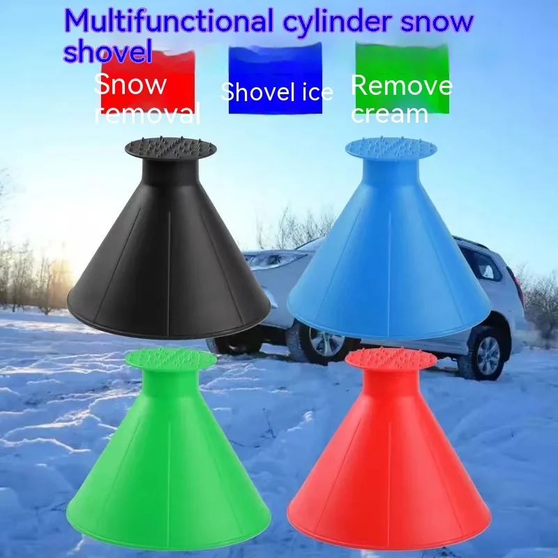 Car Window Windshield Magic Ice Scraper Oil Funnel Snow Remover Shovels Deicer Cone Tool Scraping Winter Accessories