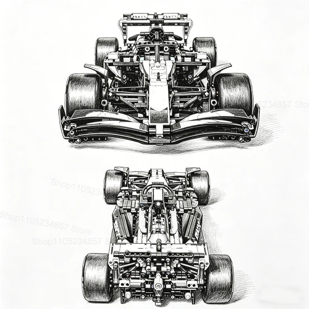 NOVO 2026 Conjunto de Blocos de Montar MOC DIY de Carro Esportivo Super Laranja de 1675 Peças, Modelo de Desempenho Clássico Técnico, Presentes para Meninos — foto 5