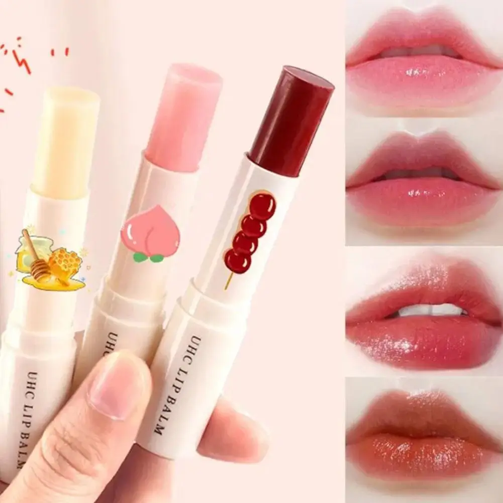 Lápiz labial naranja que cambia de Color, bálsamo labial hidratante impermeable, larga duración, nutre, protege los labios, cuidado de los labios, maquillaje cosmético