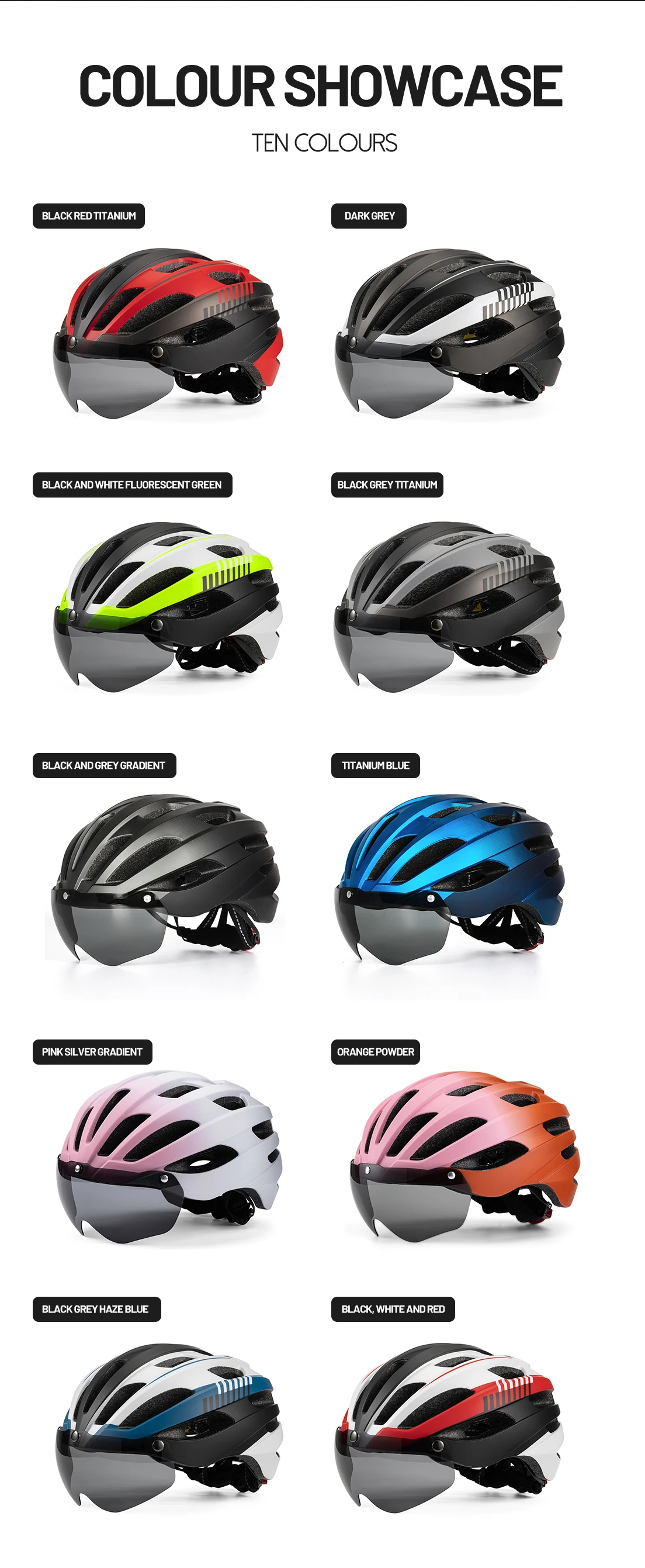 Eastinear Hochwertiger Fahrradhelm, verstellbar, ultraleicht, atmungsaktiv, für Autobahn, MTB, Radfahren, Harthelm mit Schutzbrille – Detail 12