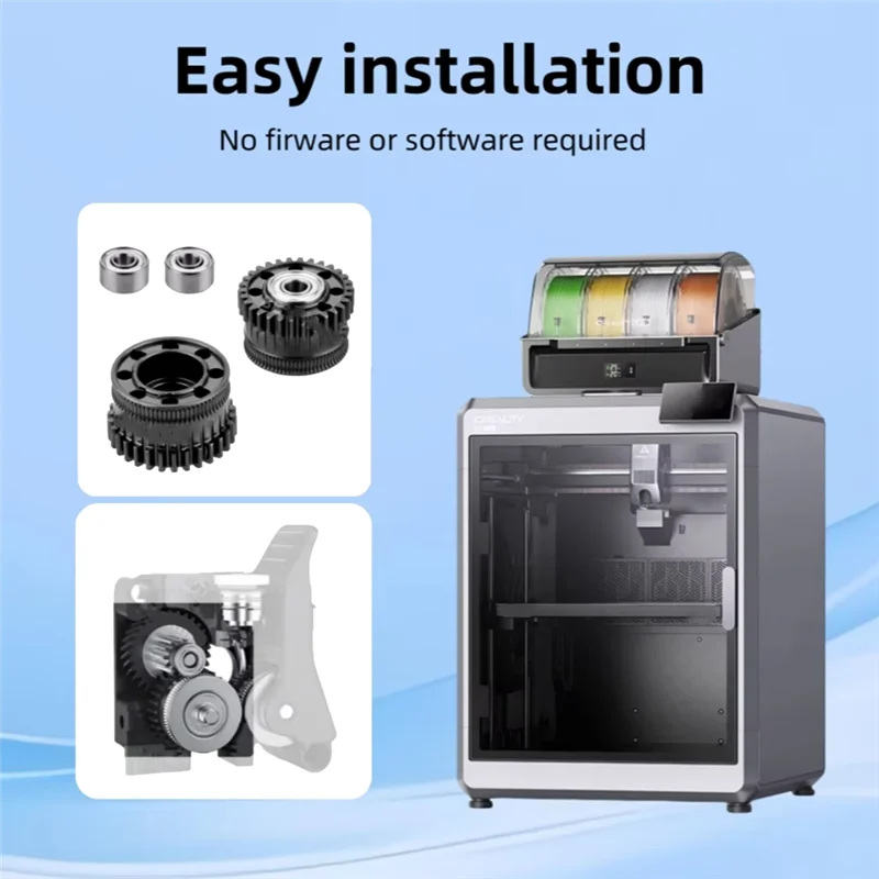 ABZW 2 Set Per Creality K2 Plus Ingranaggio Estrusore Tutto in Metallo Filamento Drive Gear Alta Durezza Indossare Rivestimento DLC Per K2 Plus Gear