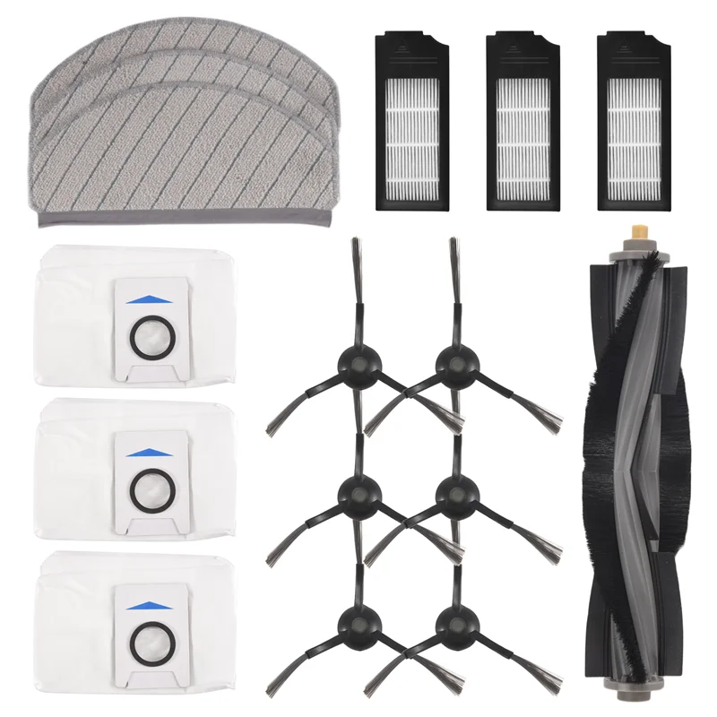 A94E-1Set فرشاة جانبية رئيسية فلتر Hepa ممسحة خرقة كيس لجميع الغبار استبدال عدة ل Ecovacs X1 Plus