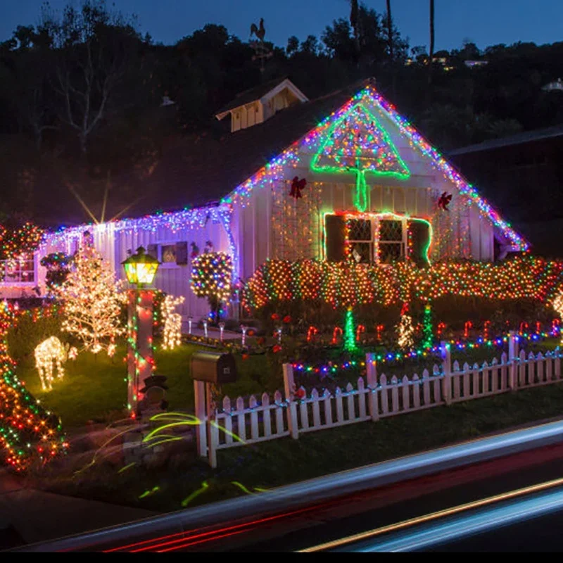 Guirnalda de luces navideñas de 10M, 20M, 30M, 50M, 100M, guirnalda de luces Led, lámpara de adorno, iluminación decorativa para exteriores para