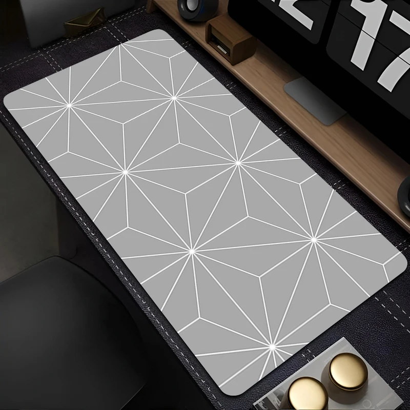 Anime Muismat Laptop Kantoorkast Toetsenbord Pad PC Bureaumat Grote muismat Geometrische abstractie Antislip rubberen verlengde pad