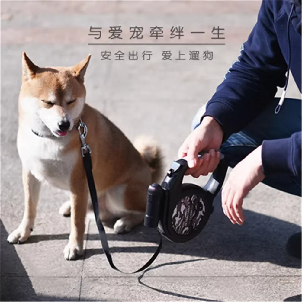 5M Retractable Dog Leash Flexible Dog Puppy Cat Traction Rope Belt Automatic Dog Leash for Medium Large Dogs Pet Products