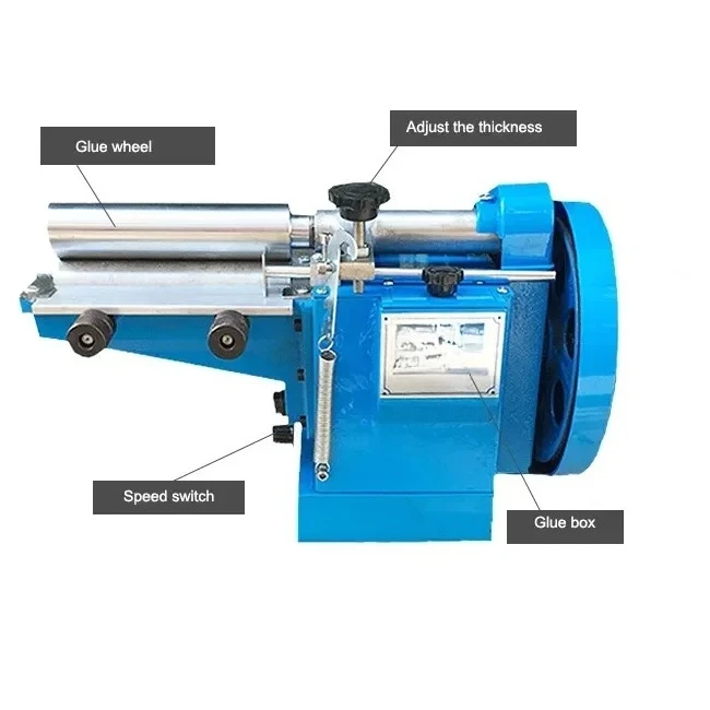 Easy to Operate 12cm Small Speed Control Strong Force Glue Gluing Machine Leather Paper Bag Handle Gluing Machine