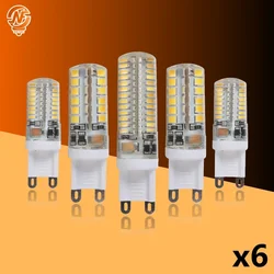 Ampoule en forme d'épis de maïs, lampe LED G9, 7W 9W 10W 12W, AC 220V-240V SMD 2835 3014, 6 pièces/lot, 360