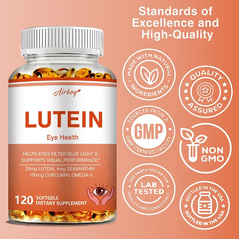 Lutein - Supports Eye Health, Relief From Fatigue, Tiredness, Blue Light, Dry Eyes and Vision Health