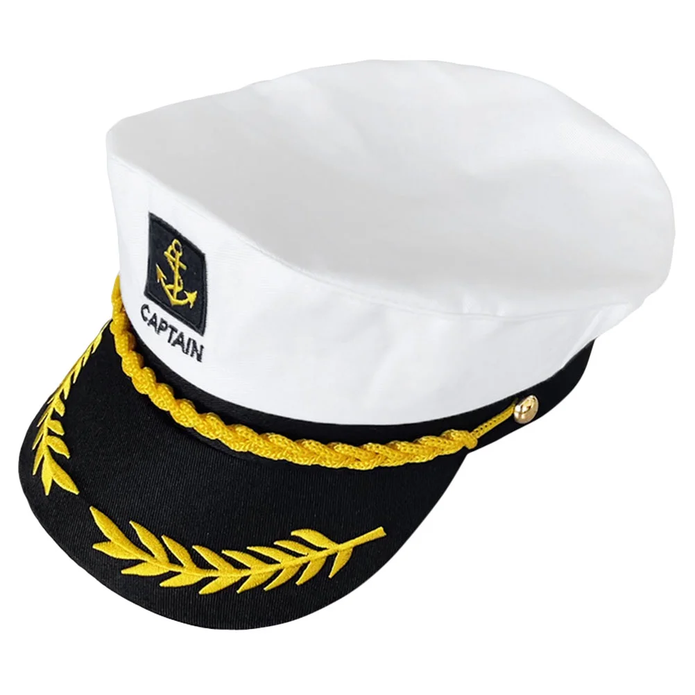 Sailor Hat Captain Hats Boat Black Clown for Cosplay Boating Cotton Polyester Decorative Women's