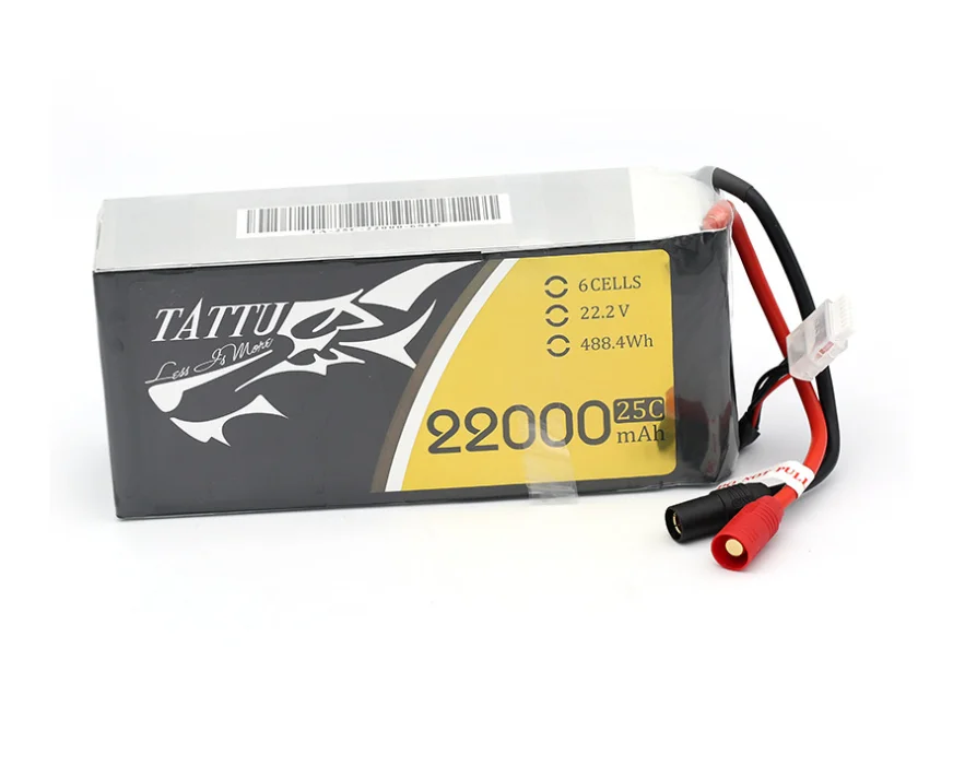 

2021 Hot sale TATTU 22000mAh 6S 25C 22.2V lipo battery for agriculture drone aircraft