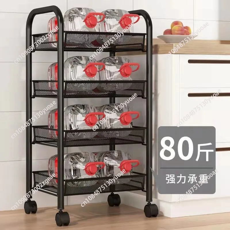 trolley floor-to-ceiling multi-layer kitchen mobile storage rack snack rack supplies storage rack