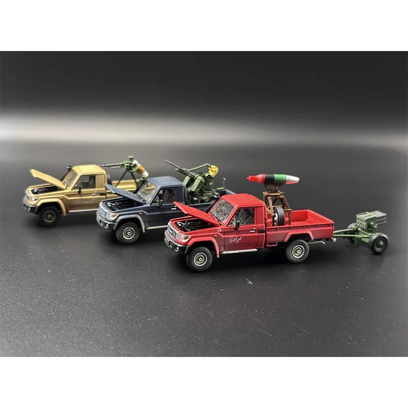 

HobbyFans 1:64 LC79 J70 WAR Armed Pickup Truck Diecast Diorama Car Model Collection Miniature Toy