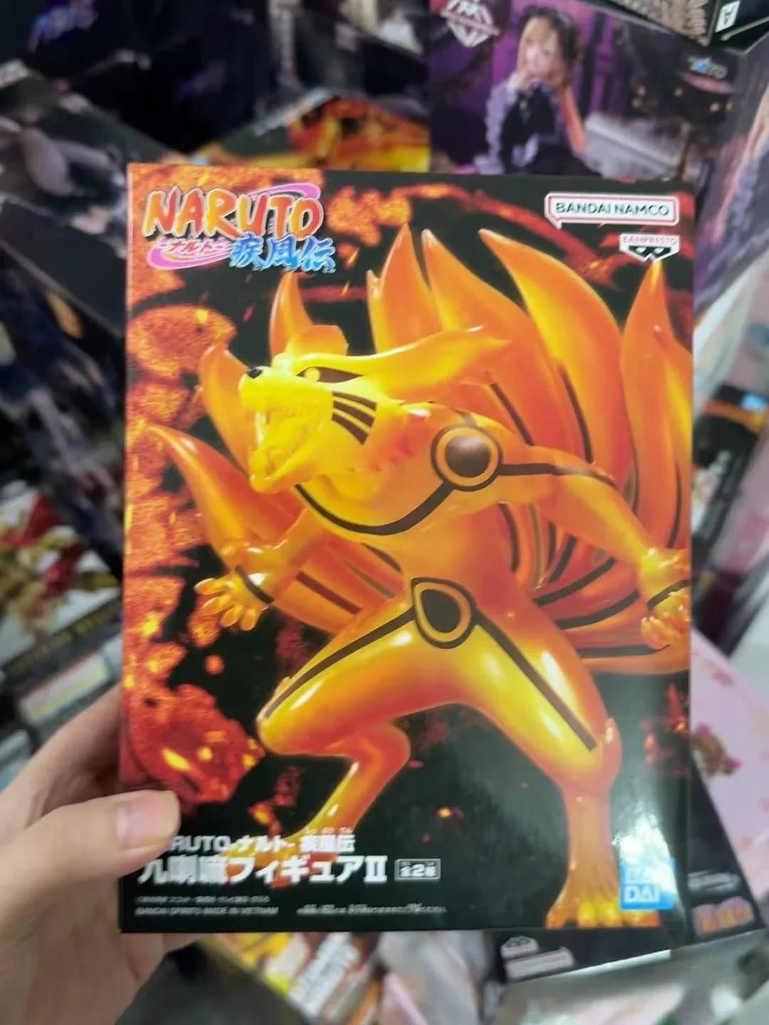 Oryginalne, autentyczne produkty BANDAI Naruto Kurama Shippuuden Kyuubi II Figurki Akcji z Kreskówek Anime Kolekcjonerskie Ozdoby Model