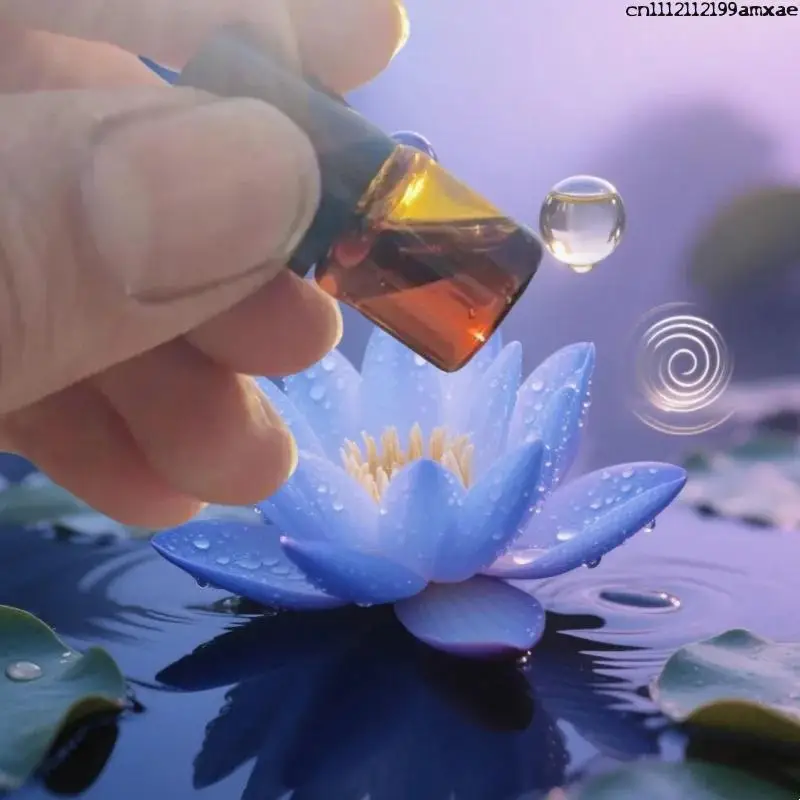 SPLYMCZEN Undiluted Premium Blue Lotus Aroma Oil, Calming Scent for Meditation, Incense Making, Diffuser & Home Fragrance Craft