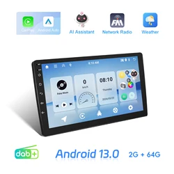 LeeKooLuu 9inch 2+64G Android 13 Car Radio 2Din GPS Navigation Multimedia Player Wireless Carplay Android Auto with DAB Antenna