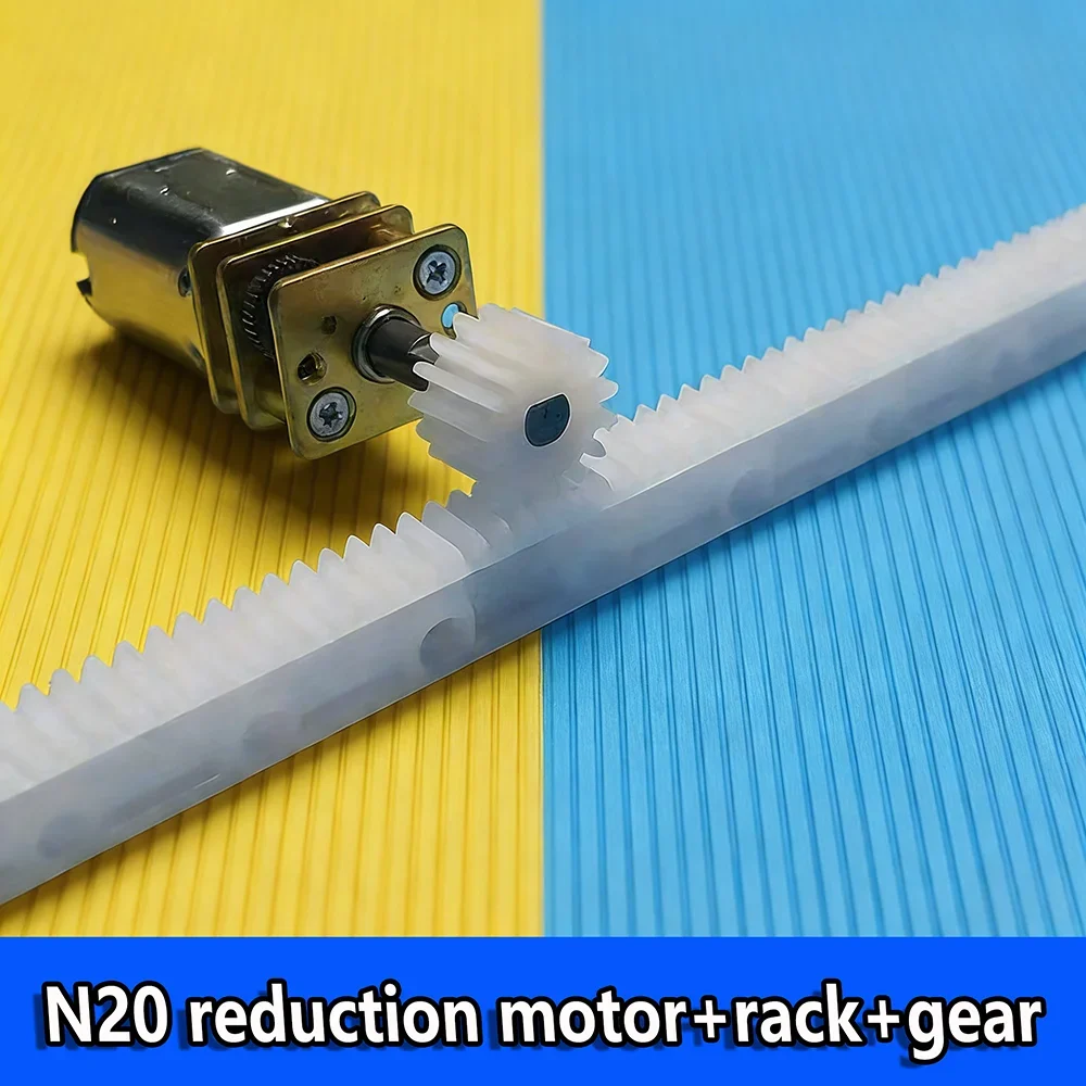 

Precision N20 DC Motor Gear and Rack Transmission Set for Small DIY Mechanical Projects & Model Assembly