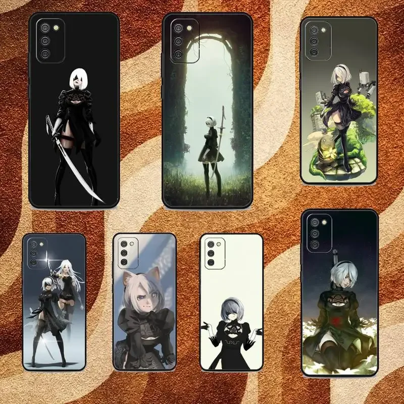 N-NieRAutomata 2B 2A Phone Case For Samsung Galaxy,S,23,22,21,20,10,e,9,8,7,6,5G,plus,edge,ultra,lite Black Soft Cover