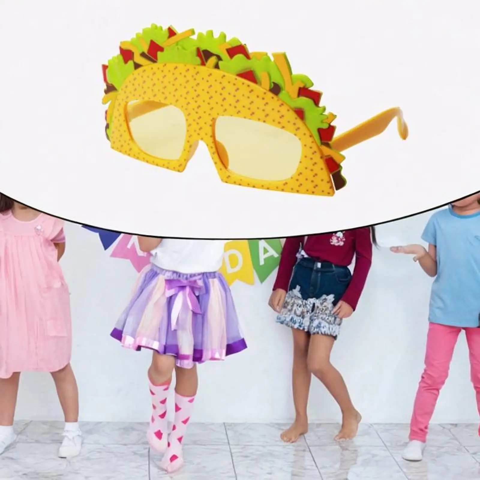 

Party Glasses Taco Bout Novelty Eyewear Funny Props Taco Glasses Dia DE Muertos