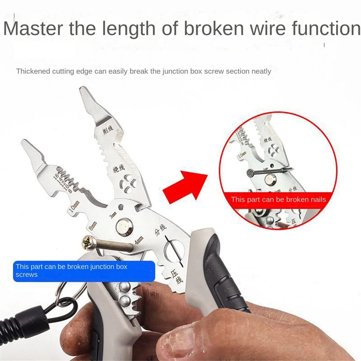 Multipurpose Wire Stripper,Heavy Duty Electrical Wire Stripping Tool, Wire Strippers and Crimping Tool