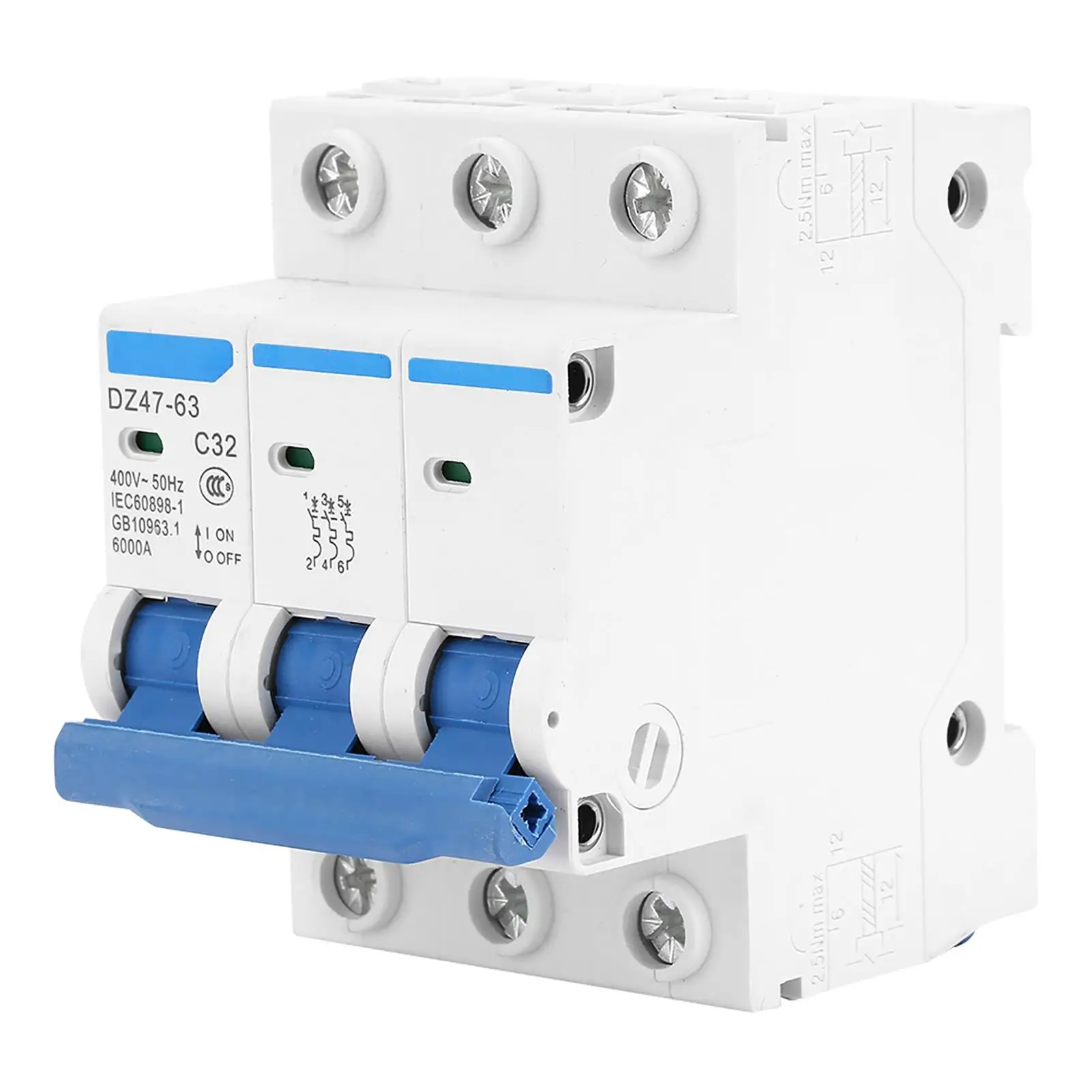 3P 32A 400V الأرض تسرب قطاع دارة الزائد حماية ماس كهربائى DZ47 63 مقاوم للماء مفتاح أمان كهربائي