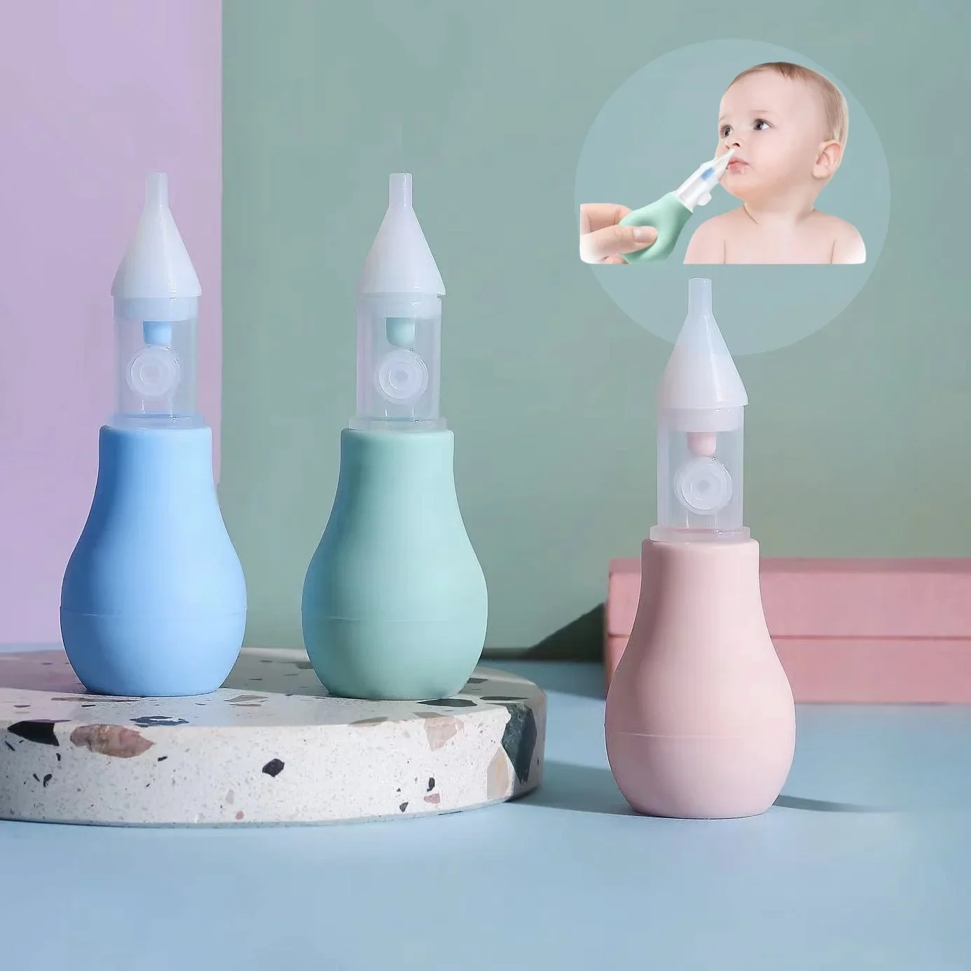 vvocciBaby Nasal Aspirator Nasal Irrigator Baby Nose Washing Gifts Baby Nose Cleaner Professional Syringe for Children Care Tool