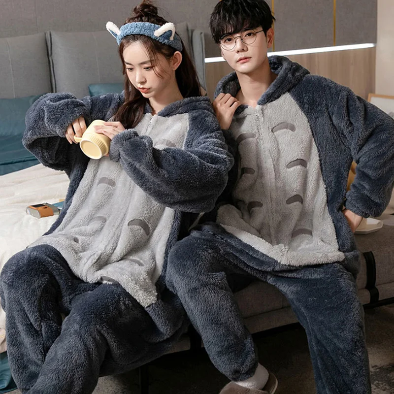 Fleece Cartoon Onesies For Adults One-Piece Pajama Sleepwear Lingerie Halloween Cosplay Costume Nightgown Kigurumi Fluffy Pajama