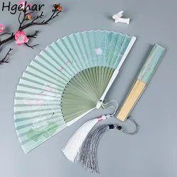 Vintage Chinese Style Portable Folding Fan Party Wedding Dance Hand Fans Summer Bamboo Craft Gift Room Decoration Ornaments New