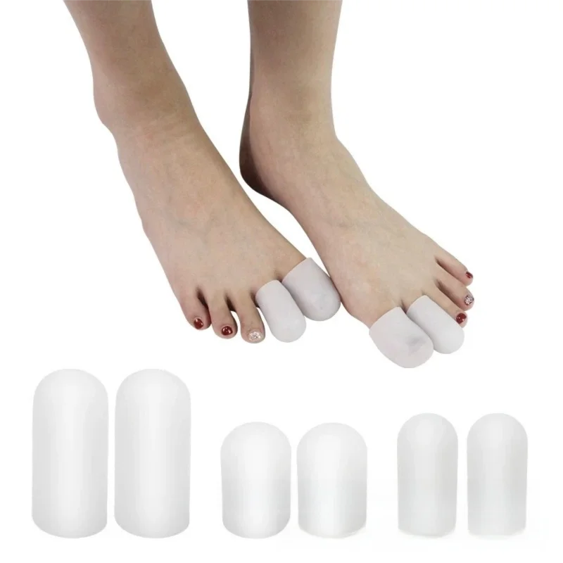 1/100Pair Hammer Big Toe Protector Thumb Care Silicone Soft Health Care Foot Corns Blisters Toe Cap Cover Bunion Finger Gel Tube