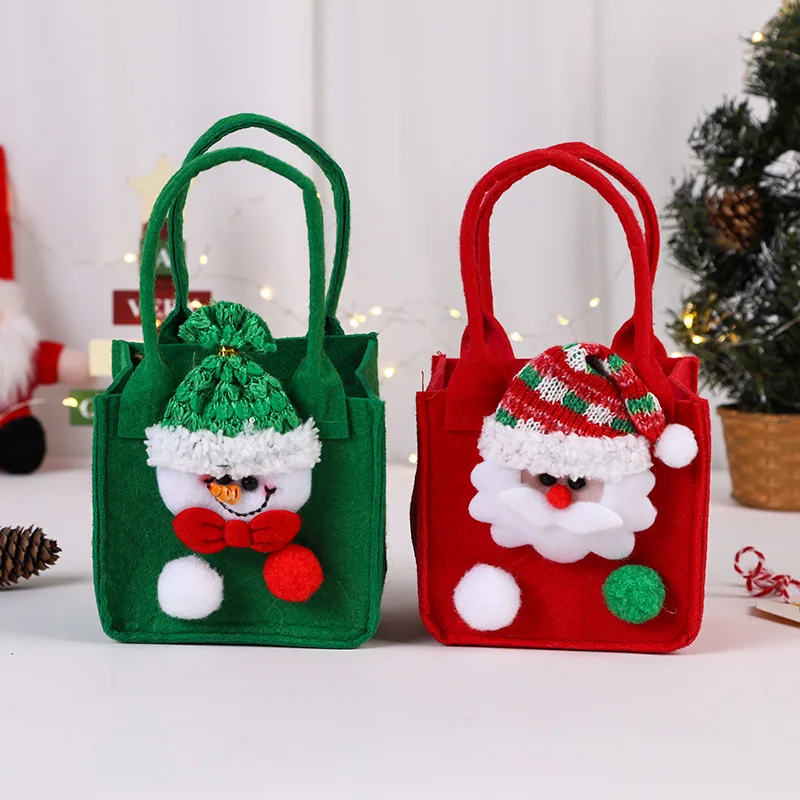 Christmas Felt  Hand-made Felt Gift Tote  Mini Candy