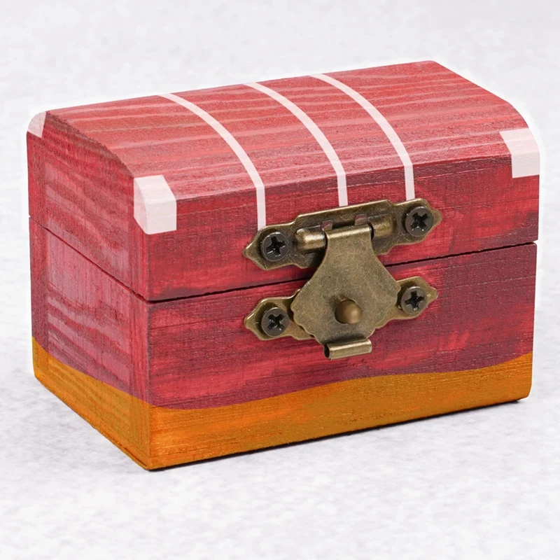 Shore Small Wooden Box With Hinged Lid (Pack Of 12) - Treasure Chest Small Made Of Untreated Pine Wood For Part&Gifts