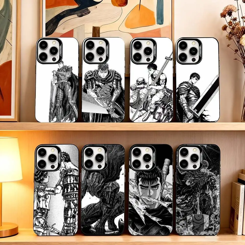 

Berserk Guts Hot Anime Phone Case For iPhone 17,16,15,14,13,12,11 Plus,Pro Max,XS,Colorful Silver Phone case Funda Cover