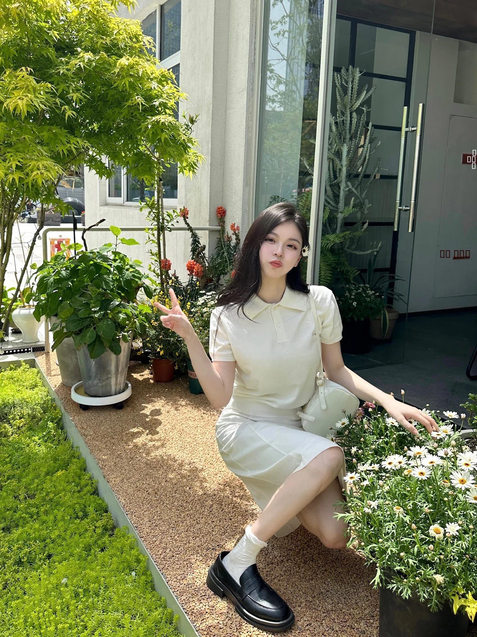 

andianxin Pure White Knitted Collar ort Sve T-irt Summer 2023 New Sle Wealth at Home Women High School Girls