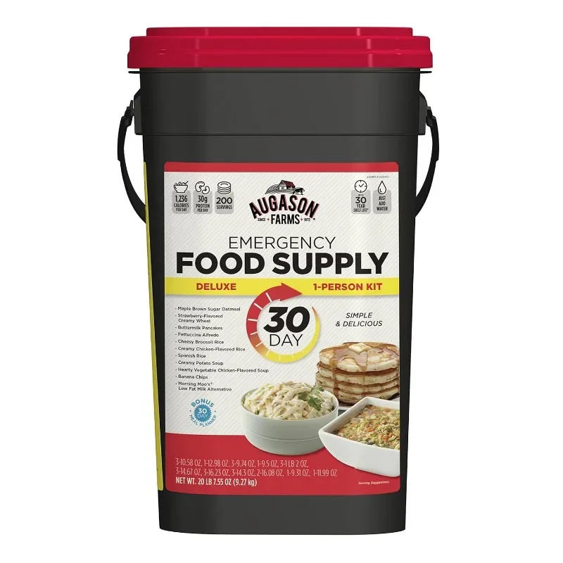 

Deluxe 30-Day Emergency Food Supply, 200 Servings , Package/Color may vary