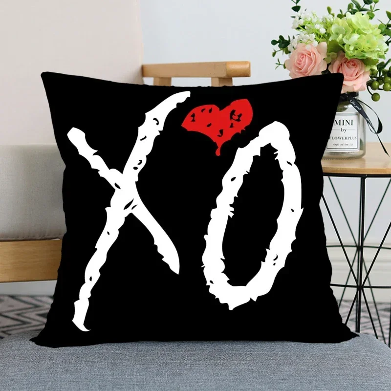 New The Weeknd XO Pillow Cover Bedroom Home Office Decorative Pillowcase Square Zipper Pillow case Satin Soft Cover