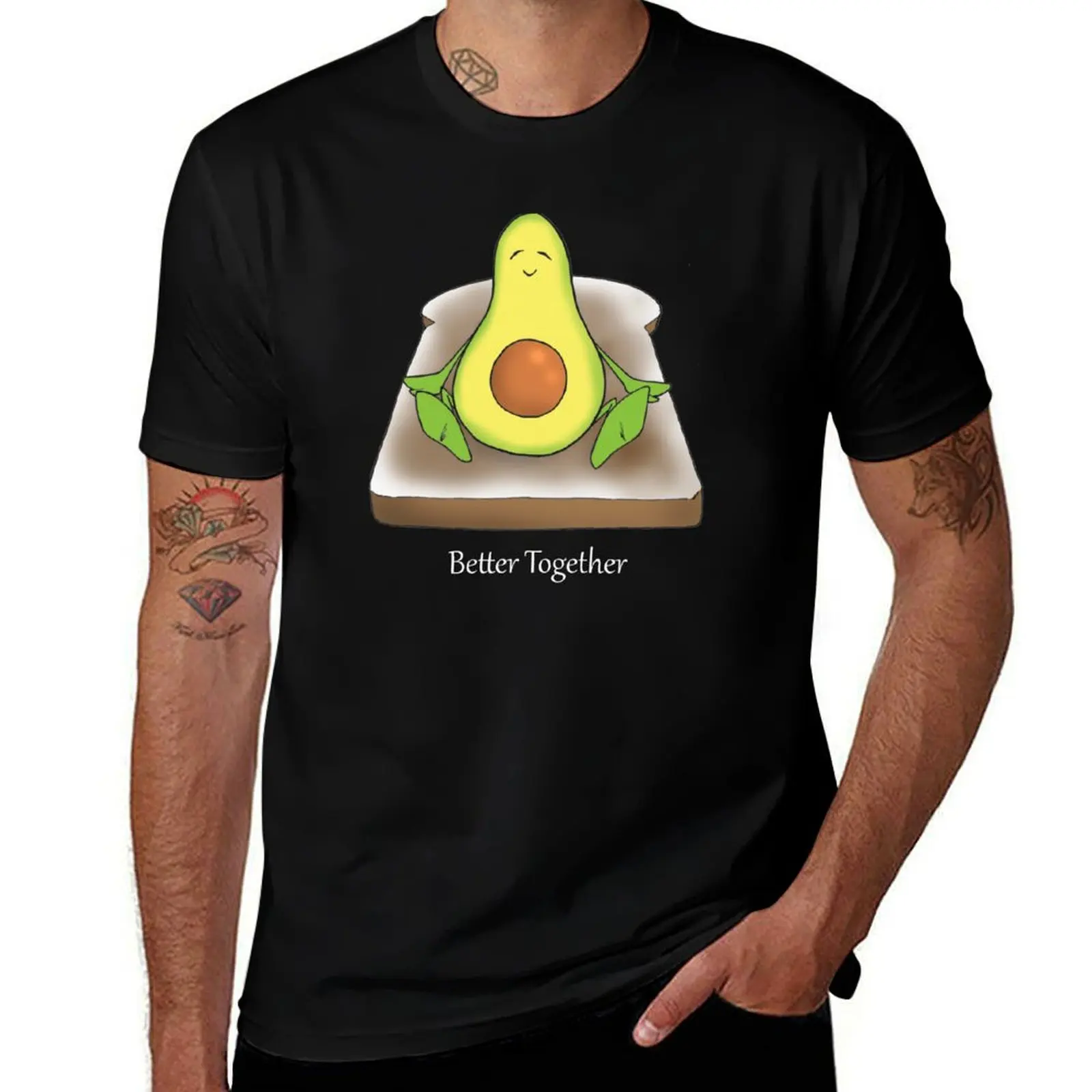 Cute Avocado Toast with smiling avocado design T-Shirt t shirts for man graphic vintage T-Shirt