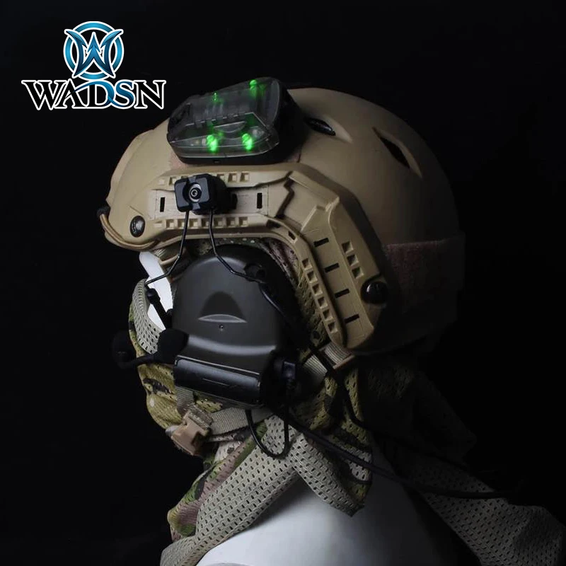 خوذة رياضية من WADSN HEL STAR 6 GEN3 Airsoft ، ضوء أزرق أخضر أحمر IR ستروب ، إشارة سلامة للبقاء على قيد الحياة في الهواء الطلق ، مصباح فلاش