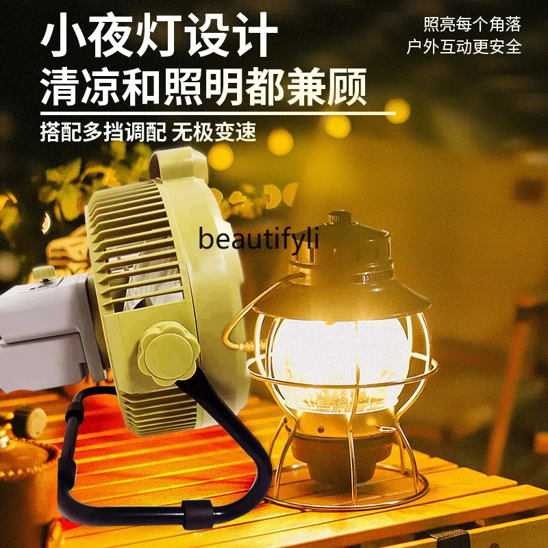 Nachtlicht, elektrischer Ventilator, lange Akkulaufzeit, Timing-Ventilator, tragbarer Mückenschutzventilator