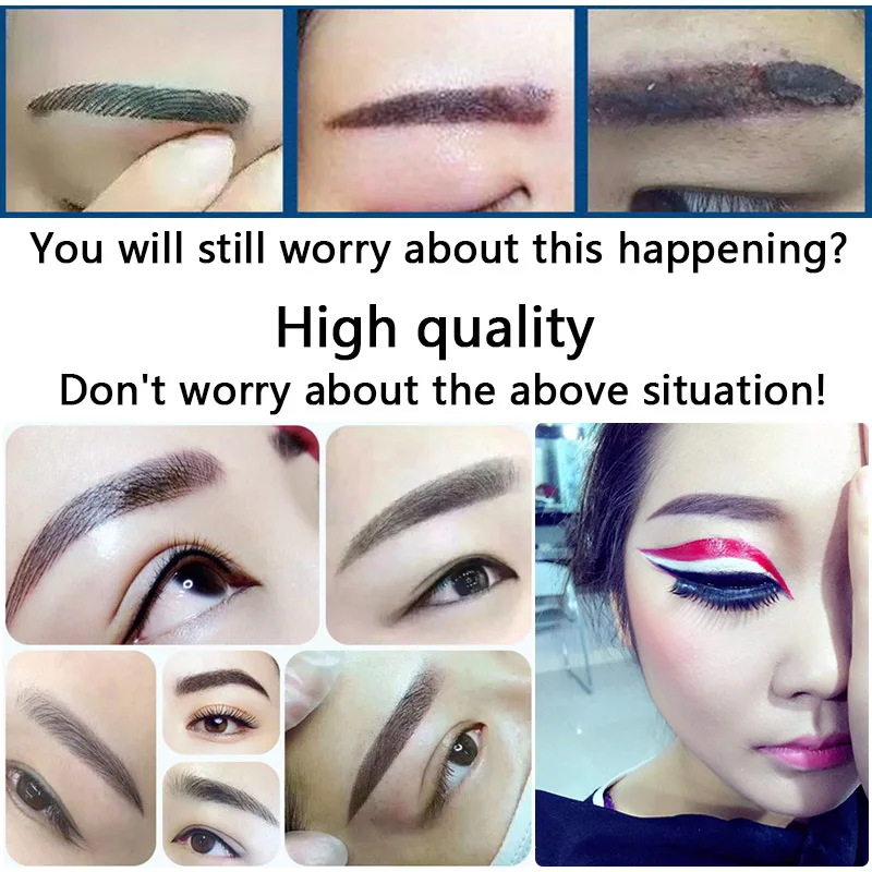 7 9 12 14 15 16 18 21pin 50Pcs Microblading 0.18มม.เข็มถาวร Perlengkapan Rias Eyebrow ใบมีด