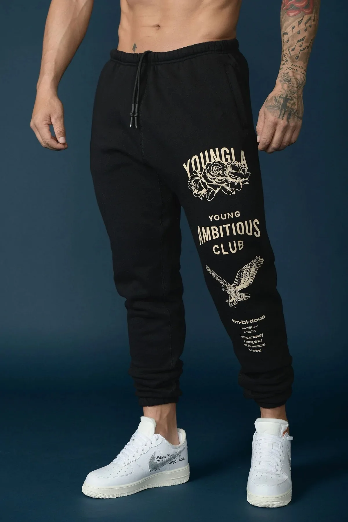 Men's sweatpants, American style, athleisure trousers, gym running, bodybuilding training pants, trendy outdoor leggings