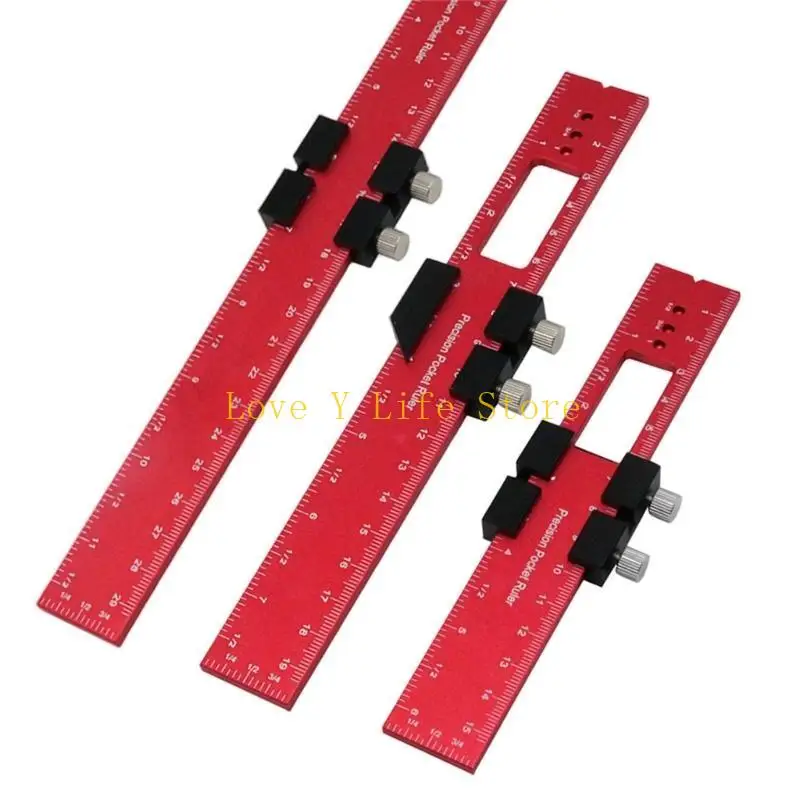 

L74C T Type Scribing Ruler Square Ruler T Track Ruler Marking Measuring Ruler Metal