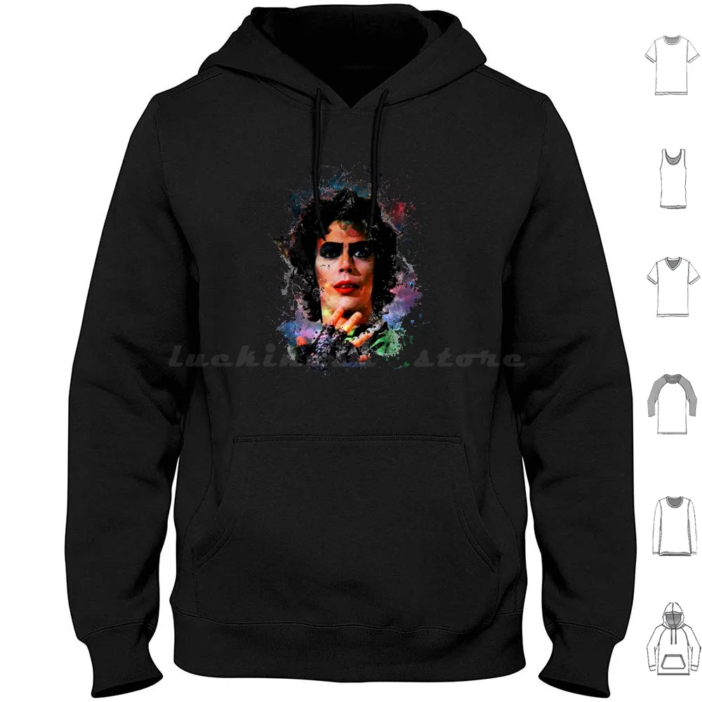 Sudadera con capucha de Dr. Frank N Horror, de algodón, manga larga, con diseño de terror, musical de Tim Curry, Frank N Furter The Horror