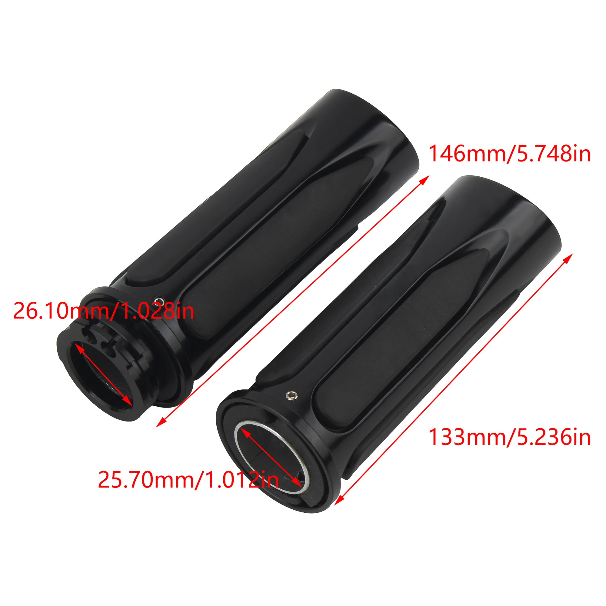 Motorcycle Grips 7/8\'\' Air Cushioned Hand Throttle for Harley Sportster Dyna 883 1200 Honda Accessories Universal Cafe Racer